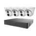 One 4-ch NVR and 4 x 4MP turret cameras with 1 TB hard drive installed