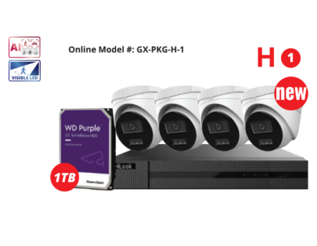 4CH HiLook 4MP Color247 AI IP KIT