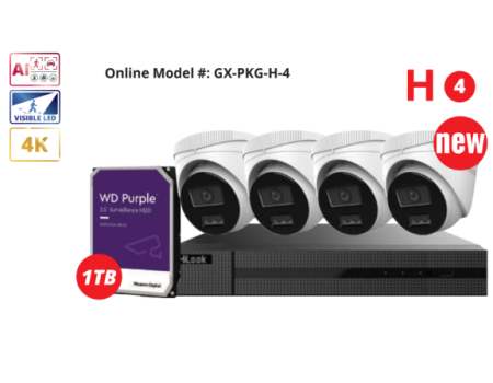 4CH HiLook 8MP Color247 AI IP KIT