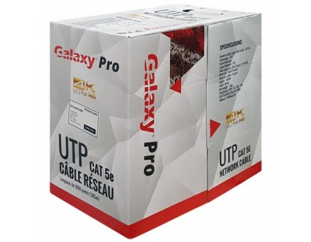 Galaxy Premium Quality CAT5E 1000FT FT4 Bare Copper Cable Pull Box - White